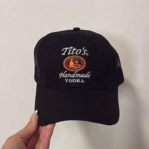 NWT Tito’s Snap Back Ballcap Hat Black Handmade Vodka